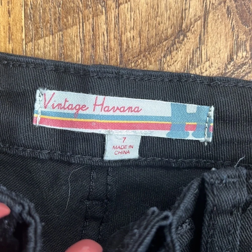 Vintage Havana Girl’s Black Ripped Shorts Size 7
